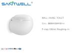 White Washdown Wall Mounted WC SWC225 Egg Shape Stable European Standard