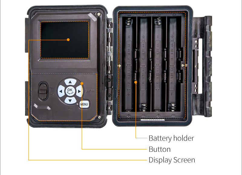 Outdoor Wildlife Hunting Camera up to 512GB Storage 32MP 4K at 30fps KW866 0.25s Response Speed Deer Hunting Camera