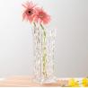 Buy cheap 24cm Height Tall Square Glass Vases 22.5oz Machine Pressed Clear Crystal Vases from wholesalers