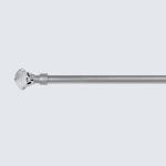 28mm Crystal Finial Extendable Metal Curtain Rod Set Adjustable Length