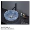 Buy cheap Round Bathroom Countertop Tempered Glass Basin Sink Carved Colorful from wholesalers