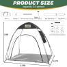 Buy cheap 5.25*4.27*5.9FT Outdoor Waterproof Polyester Black Transparent PVC Pop Up Sports Tents With Mesh Windows Easy Set Up from wholesalers