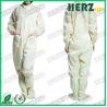 Buy cheap Waterproof Lint Free Zipper Antistatic Coverall Reusable ESD Cleanroom Coverall from wholesalers