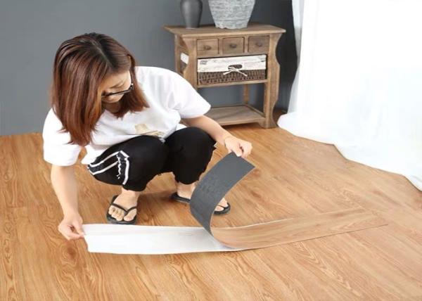 Buy cheap Glue Adhesive Peel And Stick Vinyl Flooring 1.5mm 2.0mm For Commercial Decoration from wholesalers