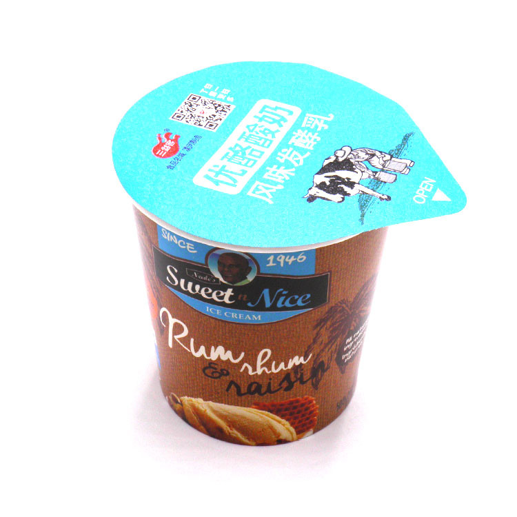 101mm Precut Aluminum Yogurt Foil Lid PP Lacquer Easy Peel For Beverage