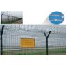 Buy cheap Black Perimeter Fence Airport Galvanized Barbed Anti Climb Fence Panels from wholesalers