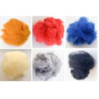 Buy cheap Recycled PSF Polyester Yarn Raw Material 76mm Good Crimp Shaping product
