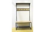 60KG 180cm Height Coat Rack With Shoe Bench With Metal Legs
