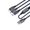 Buy cheap OEM 5V 2.4A 3 In 1 Braided Charging Cable Length 3.2mm Durable Safe Use from wholesalers