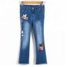 Buy cheap Embroidery Kids Jeans Pant Light Blue , Children Girls Denim Pants Breathable from wholesalers