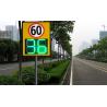 Buy cheap Road Warning solar powered traffic speed signs detector Dual color Display 12inch 13.4inch from wholesalers