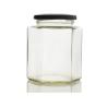 Buy cheap Food Grade Recyclable 380ml Hexagon Glass Honey Jars 13*13*13cm from wholesalers