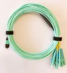 Trunk Harness MPO OM3 LC Fan Out Fiber Optic Patch Cord