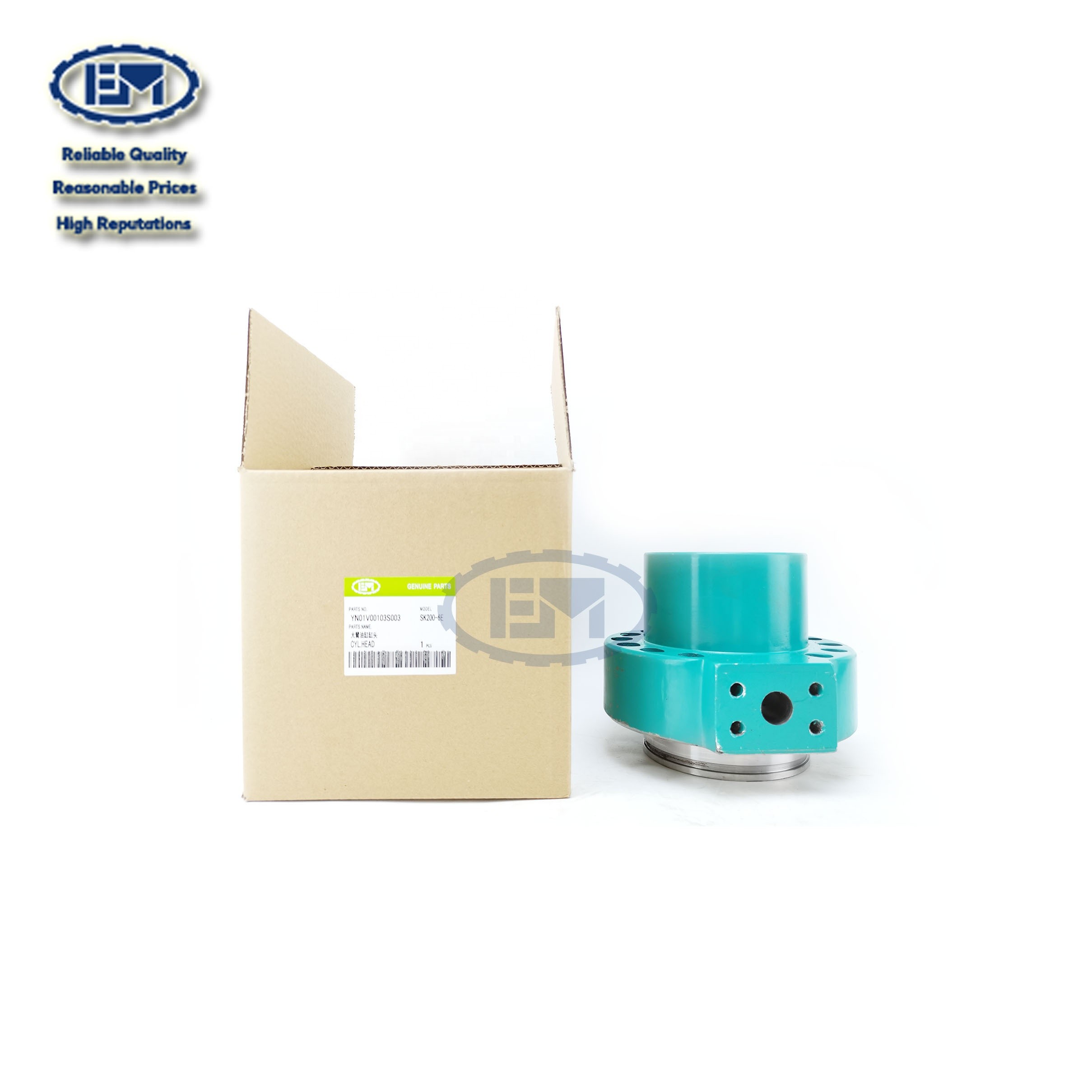 YN01V00103S003 Excavator Assembly Cylinder Head Boom For SK200-6E