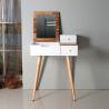 Buy cheap European style packaging large capacity wood grain makeup dressing table from wholesalers