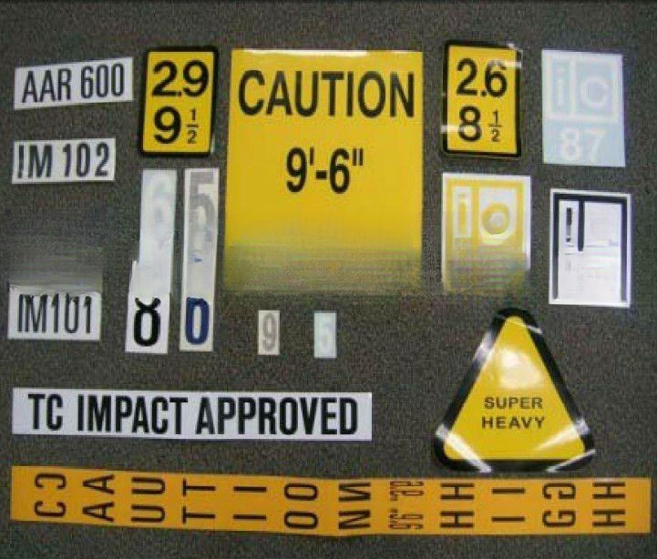 Acceptable Zebra Mark Weight Elevation Triangle Warning Shipping Container Decal Sticker Container Parts and Accessories