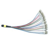 Buy cheap Multimode Fiber Optic Breakout Cable MPO / PC To LC / UPC Harness 0.9mm Hytrel product