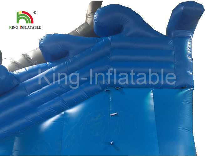 Grey Megalodon Adult & Kids Inflatable Water Parks With Slide For Outdoor