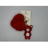 Buy cheap Various Colors Bear with Furry Heart Key Chain from wholesalers