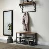 Buy cheap Metal Frame Entryway Bamboo 2 Tier Wooden Shoe Rack Bench With Seat from wholesalers