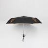 Buy cheap 21 inch black auto open close umbrella with logo printing and leather handle from wholesalers