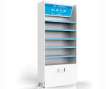 Modern Medical Store Furniture Pharmacy Display Shelves Customized Layer
