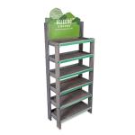 Custom Vitamin Products Display Stand Floorstanding Wooden Display Shelf for