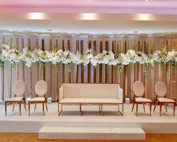 Wedding Party Event Stainless Steel Frame Long Bench 2-3 seater Lounge wedding
