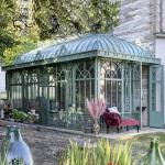 Wrought Iron Four Seasons Sunroom Glass Houses Metal Greenhouse Villa Entrance