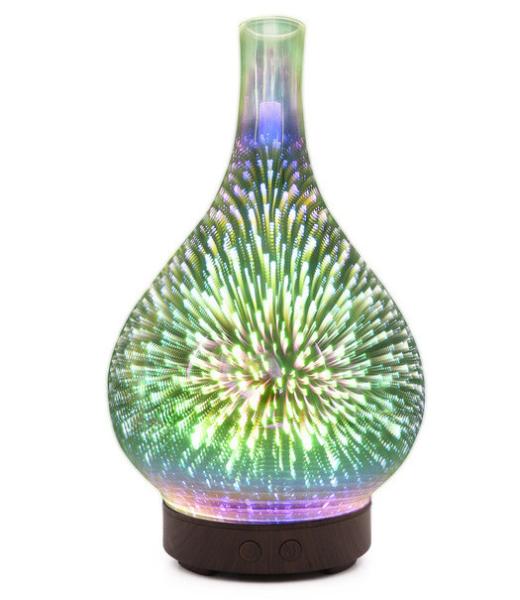 Buy cheap Household 3D Fireworks Glass Aroma Diffuser Humidifier Machine With Colorful Light from wholesalers
