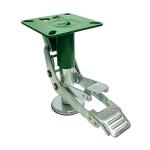 Heavy Duty Green Galvanized Steel Swivel Load Height 148mm Industrial Casters