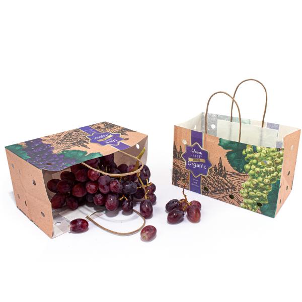 Buy cheap CMYK Color Fruit Paper Bags Compostable For Takeout Takeaway from wholesalers