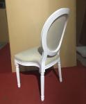 Restaurant Wedding Dining Chairs Round Back Solid Wooden Material