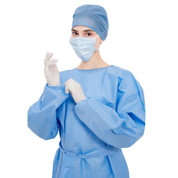 Buy cheap CE Elastic Cuff Disposable Surgical Gown AAMI Level 3 from wholesalers