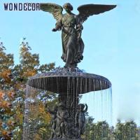 Buy cheap Dark Green Water Fountain Sculpture Lady Angel Bronze Fountain Statues product