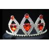 Buy cheap 12 inch big round rhinestone crystal pageant crowns and tiara gift for party and holiday red stone crowns display sale from wholesalers