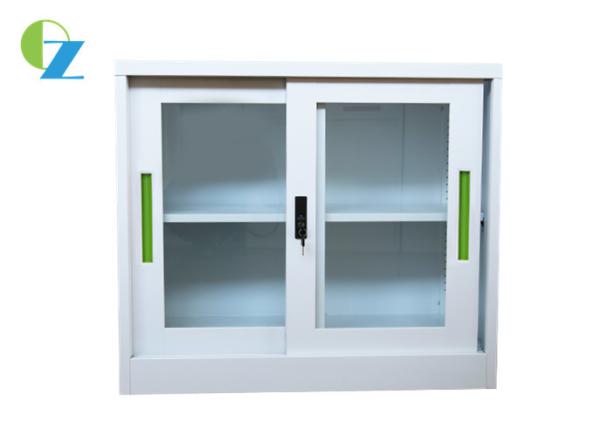 Buy cheap Short Glass Sliding Door Cupboard Office Furniture H900*W900*D400(MM) KD Structure from wholesalers
