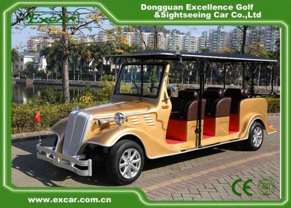 Buy cheap Golden 6 Person Electric Classic Cars 48V Trojan Battery Retro Golf Cart from wholesalers