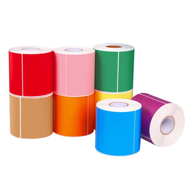Buy cheap Weifang Made Printed Adhesive Direct Thermal Label Color Thermal Sticker Top Coated Thermal Sticker from wholesalers