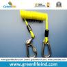 Buy cheap Reinforced Yellow Carabiner Coil Lanyard Tether for Tools Safety from wholesalers