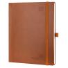Buy cheap 2024 26.5x21.5cm Large Academic Planner Brown Leather Softcover from wholesalers