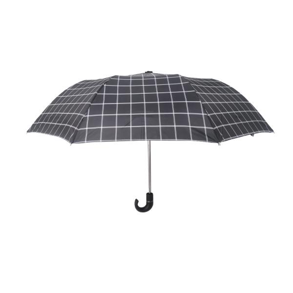 Buy cheap Strong 2 Folding Golf Umbrella Windproof Tartan Design With Crook PU Handle from wholesalers