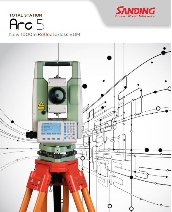 Sanding 1000m Total Station Dual Axis Tilt Sensor Sanding Arc 5 Pro Total Station