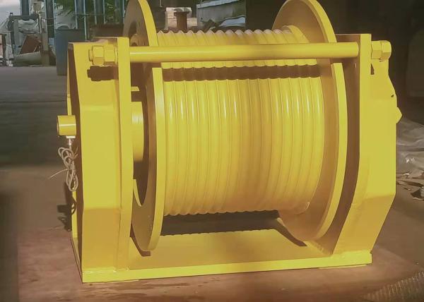 Quality Single Drum 10 Ton Hydraulic Winch , 20000 Lb Hydraulic Winch For Shipyard Port Grooved for sale