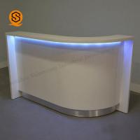 Buy cheap L Shaped Salon Reception Desk Led Executive Lounge Bar Counter product