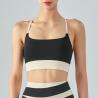 Buy cheap Color contrast sports bra shockproof Female Yoga vest bra with bra pad from wholesalers