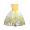 Buy cheap Embroidered Flower Polyester Children'S Dress Clothing With Bow At Waist OEM from wholesalers