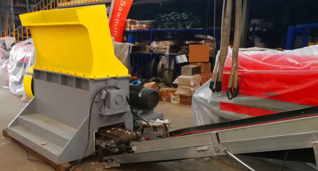 Old Wood Pallet Recycling Used Dismantling Machine with bimetal band saw blade