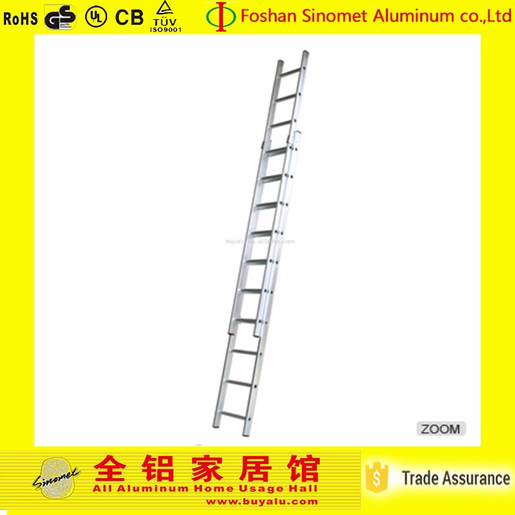 Aluminum Ladder 12 Meter Silver White Step Ladder 150kg Max Load