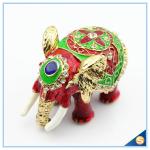 Thai Style Elephant Enamel Ornaments Jewelry Box Home Furnishing Lucky Elephant
